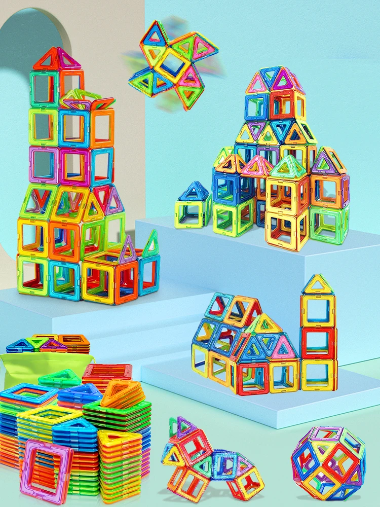 Magnetic Building Blocks DIY Magnets Toys medium size STEM Toys Construction Toys Learning Educational Magnet Toys