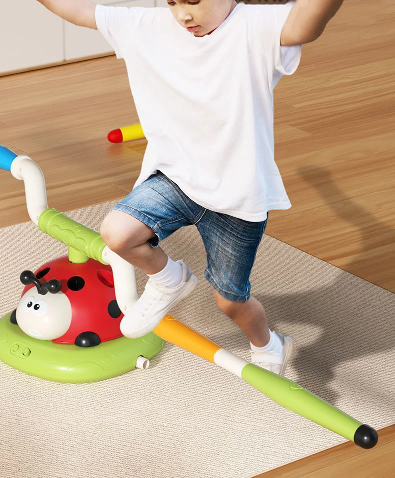 Ladybug Sport Entertainment Game Toy Multifunction Rope Skipping Machine Ferrule Jump Rocket Launcher Outdoor Educational