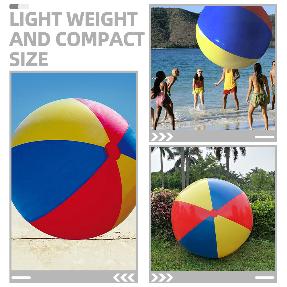 Large Pvc Inflatable Beach Ball Lightweight Design Sports Toys Baby Teenagers Beach Balls Water Game Balls Playground