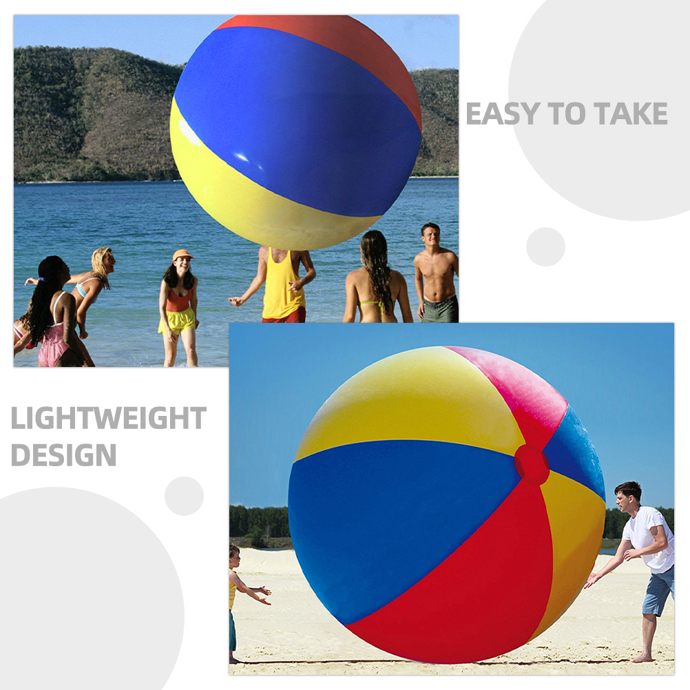 Large Pvc Inflatable Beach Ball Lightweight Design Sports Toys Baby Teenagers Beach Balls Water Game Balls Playground
