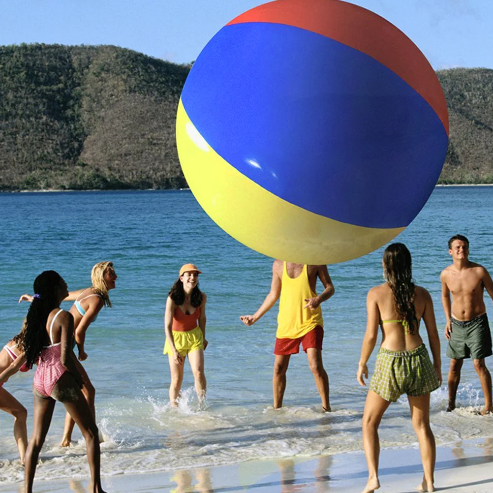 Large Pvc Inflatable Beach Ball |Lightweight Design Beach Balls Water Game Balls Playgrounds Toys