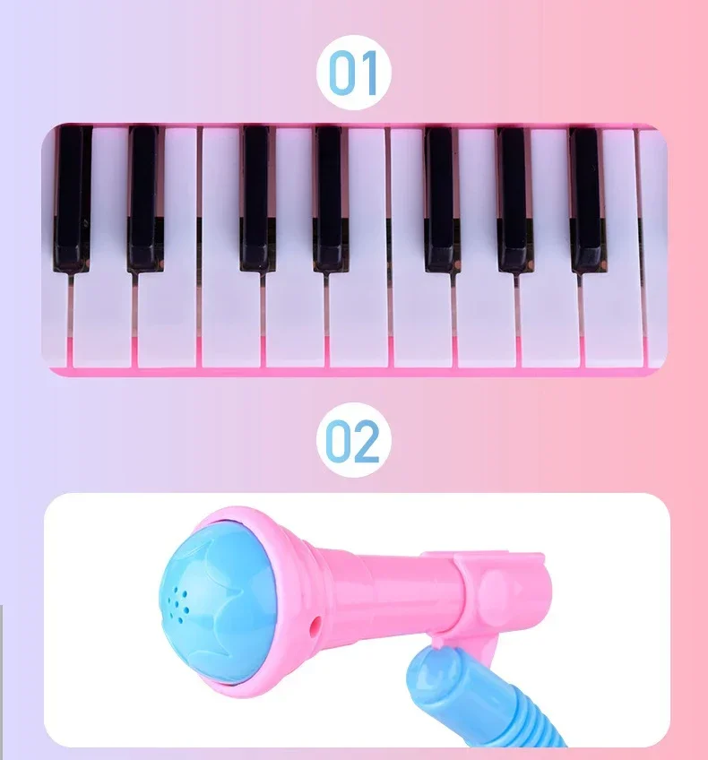 37 Key Electronic Keyboard Piano for Kids with Microphone Musical Instrument Toys Educational Toy Gift for Children Girl Boy