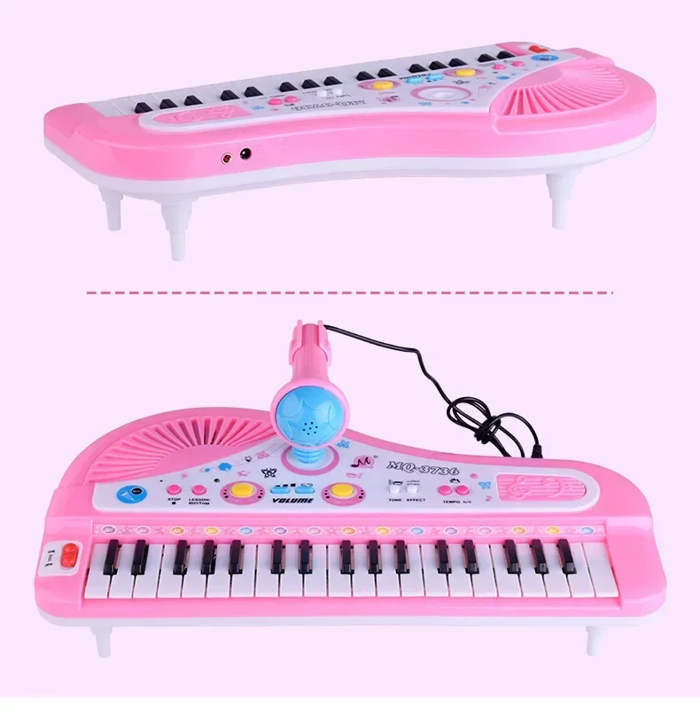 37 Key Electronic Keyboard Piano for Kids with Microphone Musical Instrument Toys Educational Toy Gift for Children Girl Boy