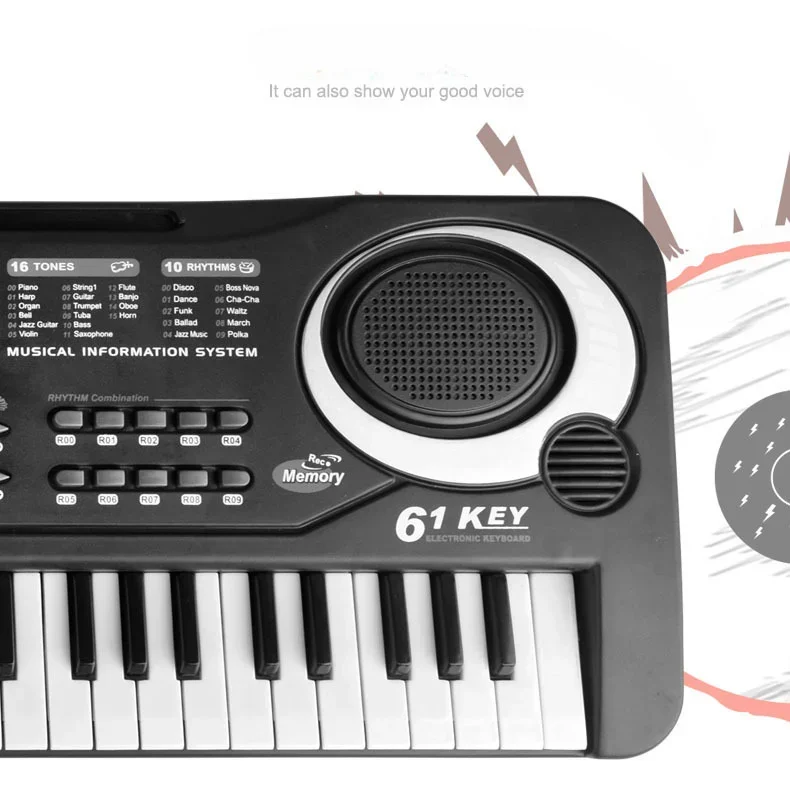 37/61 Keys Children Electronic Keyboard Piano with Microphone Beginner Musical Instrument Organ Educational Toys Gift for Kids 37/61 Keys Children Electronic Keyboard Piano with Microphone Beginner Musical Instrument Organ Educational Toys Gift for Kids