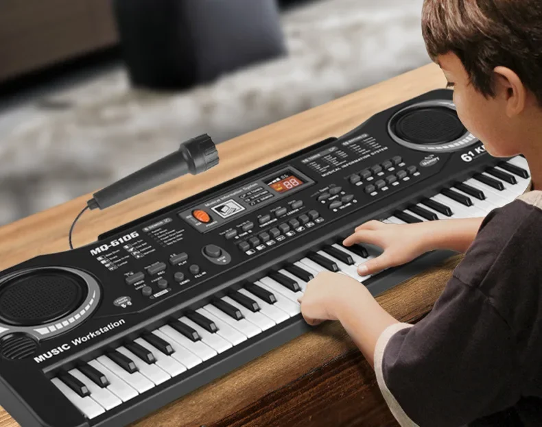37/61 Keys Children Electronic Keyboard Piano with Microphone Beginner Musical Instrument Organ Educational Toys Gift for Kids 37/61 Keys Children Electronic Keyboard Piano with Microphone Beginner Musical Instrument Organ Educational Toys Gift for Kids