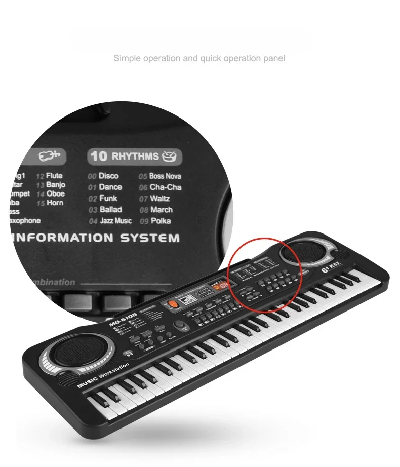 37/61 Keys Children Electronic Keyboard Piano with Microphone Beginner Musical Instrument Organ Educational Toys Gift for Kids 37/61 Keys Children Electronic Keyboard Piano with Microphone Beginner Musical Instrument Organ Educational Toys Gift for Kids