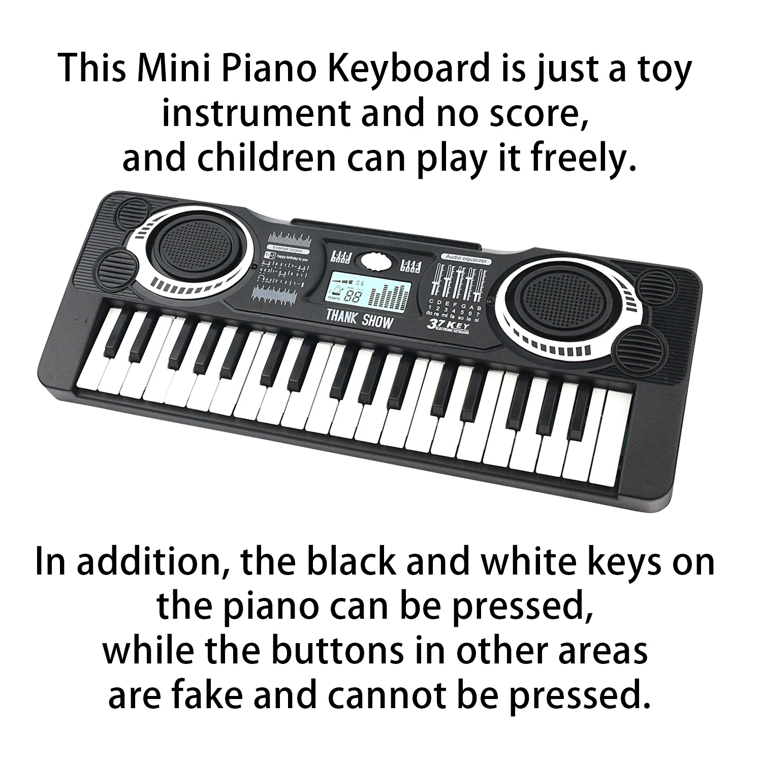 Kids Mini  Electronic Piano Keyboard 37 Keys Puzzle Early Education Simulation Electronic Piano Toy Teaching Musical Instrument
