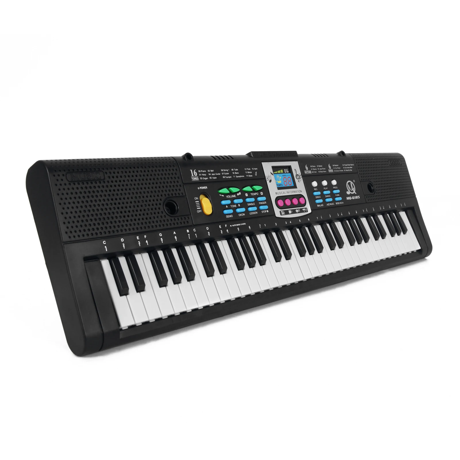 61 Keys Digital Electronic Keyboard Kids Multifunctional Electric Piano for Piano Student with Microphone Musical Instrument