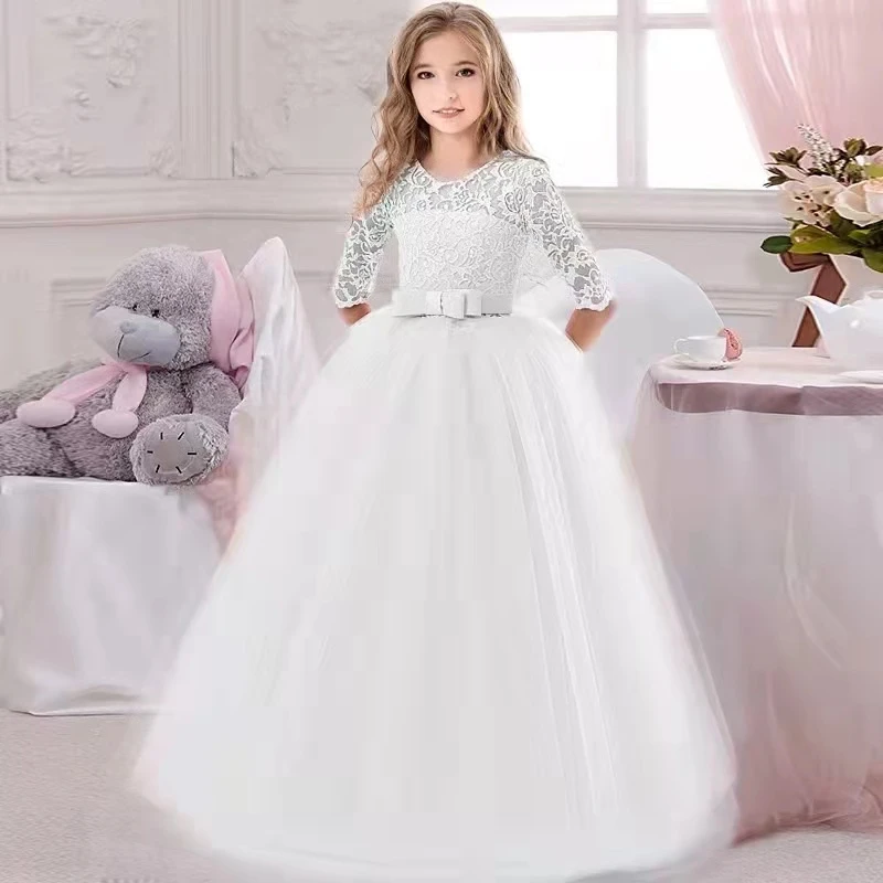 Baby Girl Princess Dress for Party Ball Gown Wedding White Dresses Kids Christmas Bridesmaid Costume Girl Birthday Party Dress