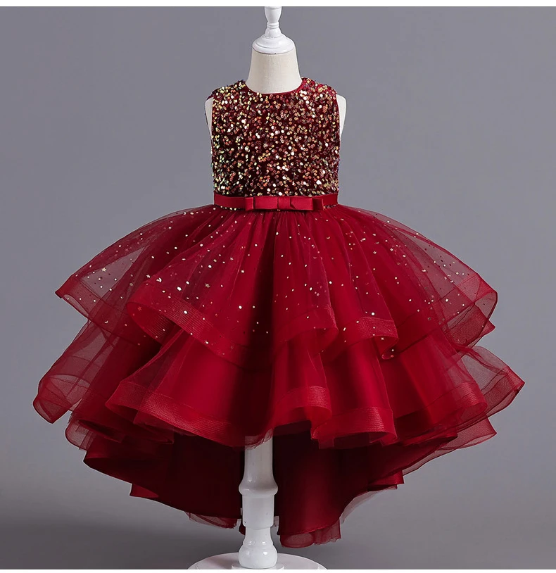 A88 Children Mesh Gown |Girls Sleeveless Dress |Wedding |Evening Party |Princess Dresses For Kids Girl