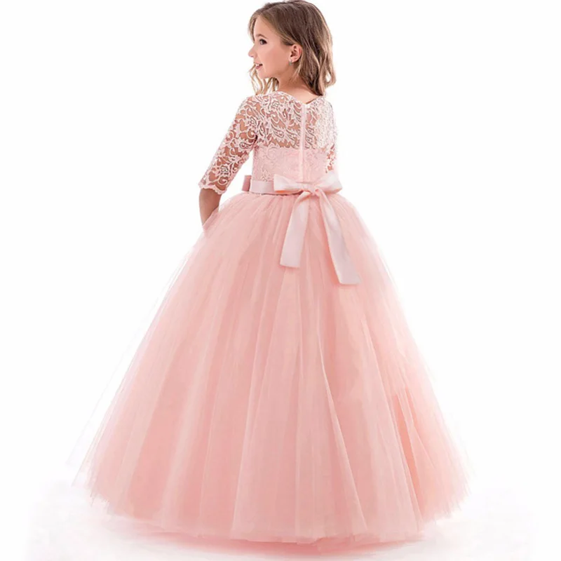 Long Formal Bridesmaid Teens Girls Dress Lace Children Costume Princess Party Flower Kids Clothes Wedding Evening 10 12 Vestidos Long Formal Bridesmaid Teens Girls Dress Lace Children Costume Princess Party Flower Kids Clothes Wedding Evening 10 12 Vestidos