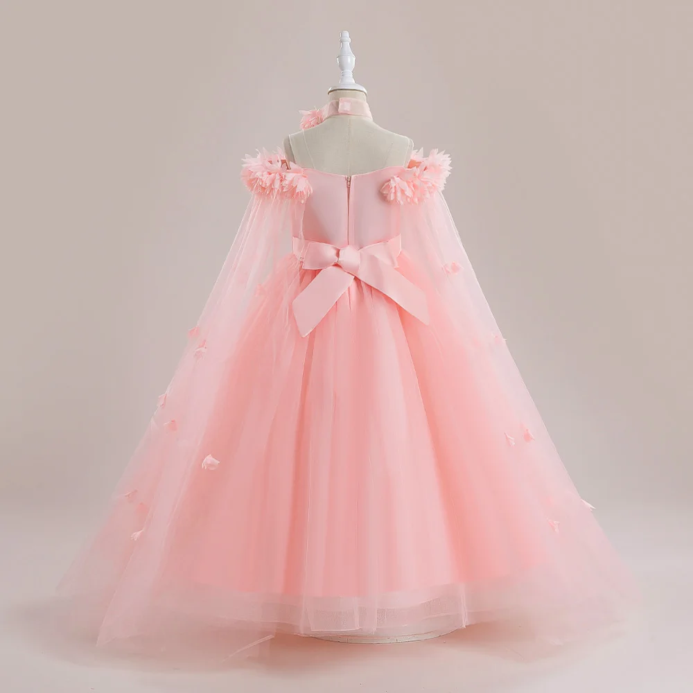 Flower Wedding Party Dress For Girls Kids Princess Tutu Dresses Girl Fashion Lace Birthday Clothes Summer Evening New Prom Gown