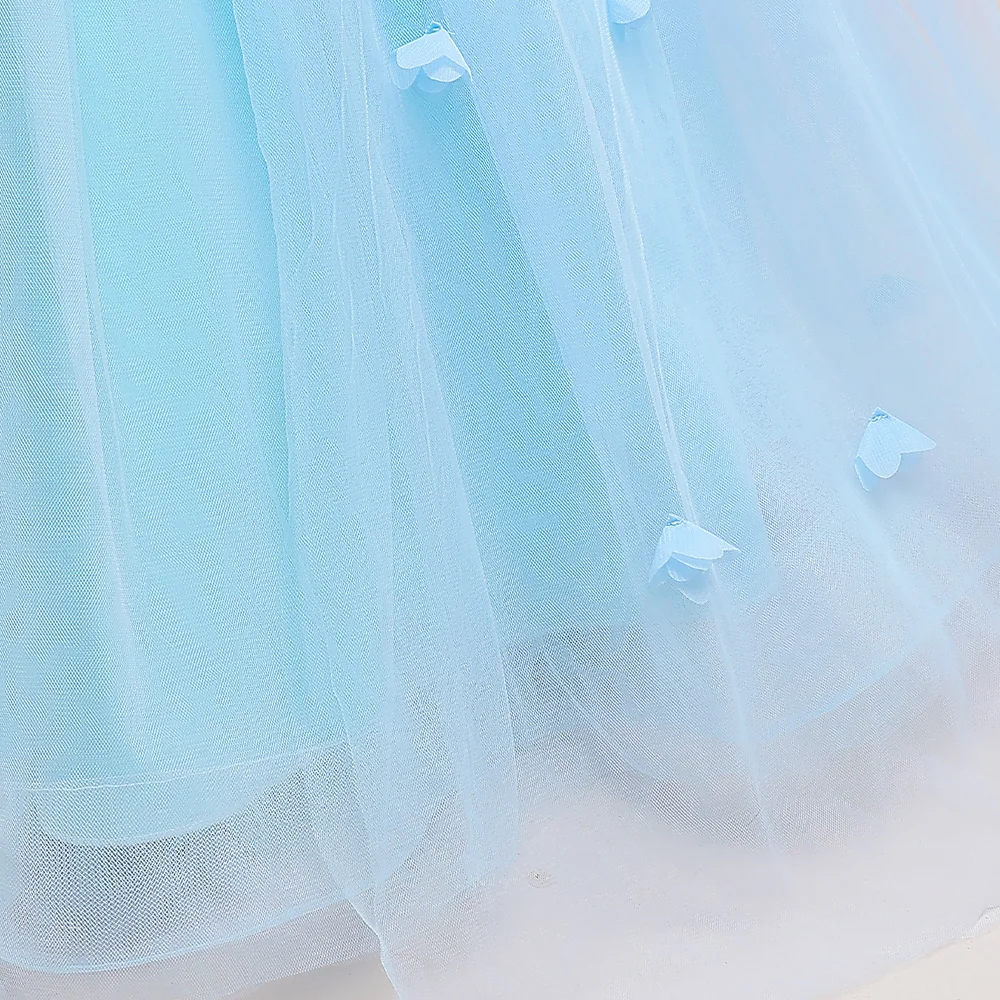 Flower Wedding Party Dress For Girls Kids Princess Tutu Dresses Girl Fashion Lace Birthday Clothes Summer Evening New Prom Gown