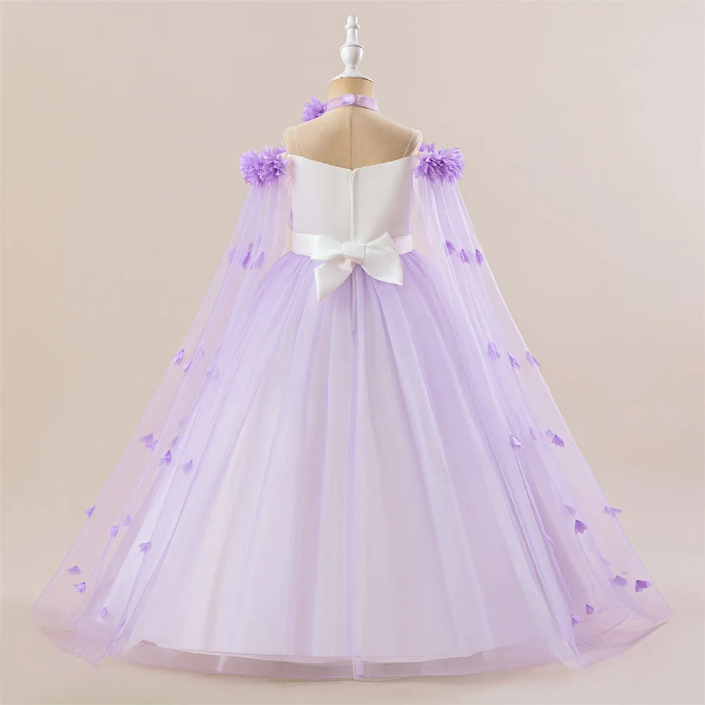 Flower Wedding Party Dress For Girls Kids Princess Tutu Dresses Girl Fashion Lace Birthday Clothes Summer Evening New Prom Gown