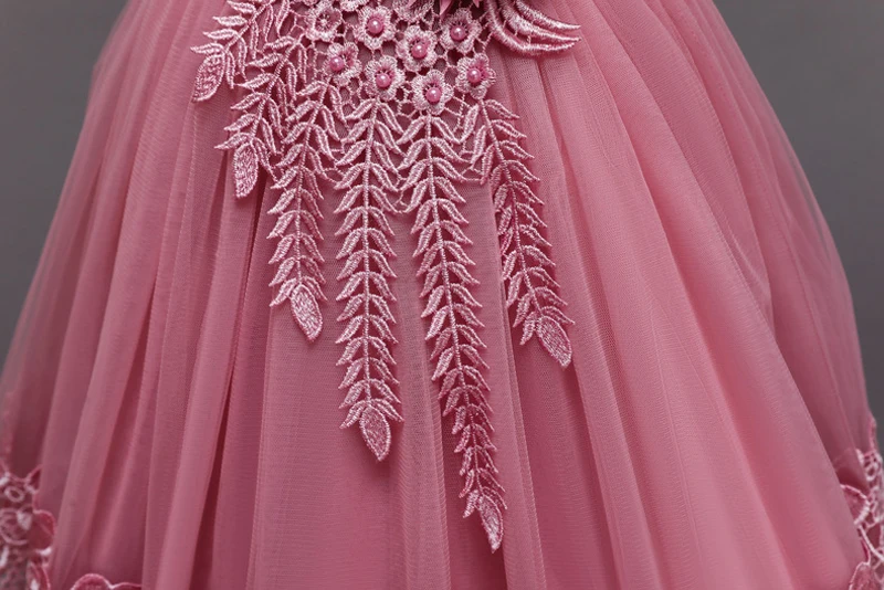 2023 Summer Girls Dress Lace Applique Flower Girl Party Dresses Children Costume 2-10 Years Kids Wedding Princess Birthday Dress