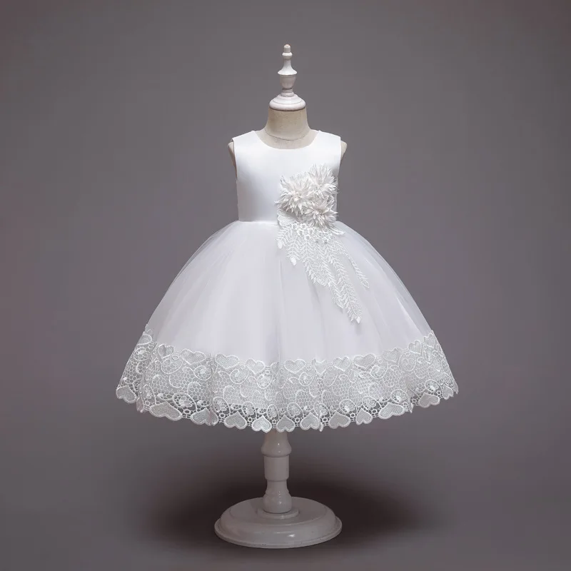 2023 Summer Girls Dress Lace Applique Flower Girl Party Dresses Children Costume 2-10 Years Kids Wedding Princess Birthday Dress 2023 Summer Girls Dress Lace Applique Flower Girl Party Dresses Children Costume 2-10 Years Kids Wedding Princess Birthday Dress
