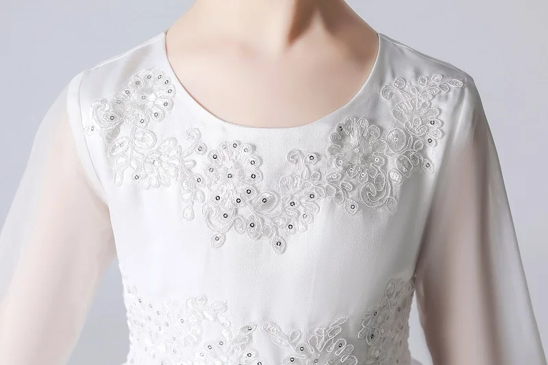 Kids Dresses For Girls Wedding Party Frock Flower Gown Princess Evening Summer Children's Mesh Sleeve Dress Kids Dresses For Girls Wedding Party Frock Flower Gown Princess Evening Summer Children's Mesh Sleeve Dress