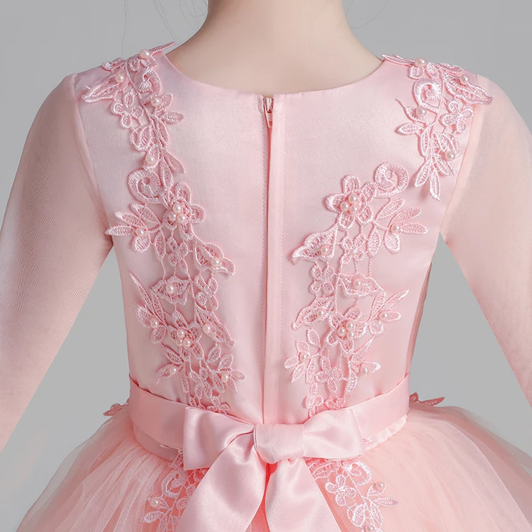 Kids Dresses For Girls Wedding Party Frock Flower Gown Princess Evening Summer Children's Mesh Sleeve Dress Kids Dresses For Girls Wedding Party Frock Flower Gown Princess Evening Summer Children's Mesh Sleeve Dress