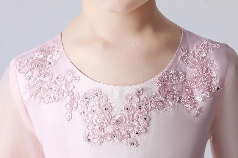 Kids Dresses For Girls Wedding Party Frock Flower Gown Princess Evening Summer Children's Mesh Sleeve Dress Kids Dresses For Girls Wedding Party Frock Flower Gown Princess Evening Summer Children's Mesh Sleeve Dress