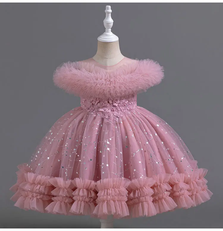 Fashion Princess Dress for Girls Sleeveless Lace Kids Girl Party Dress Summer Children Girls Evening Gown 3-12 Years