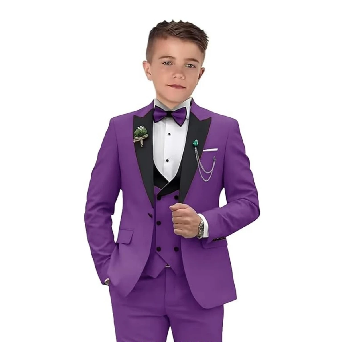 24h Ship Boy's Formal 4-piece Suit Set Including Blazer Vest Pants Bow-tie Smart Kids Tuxedo Suits Dress Wedding Ring Bearer 24h Ship Boy's Formal 4-piece Suit Set Including Blazer Vest Pants Bow-tie Smart Kids Tuxedo Suits Dress Wedding Ring Bearer