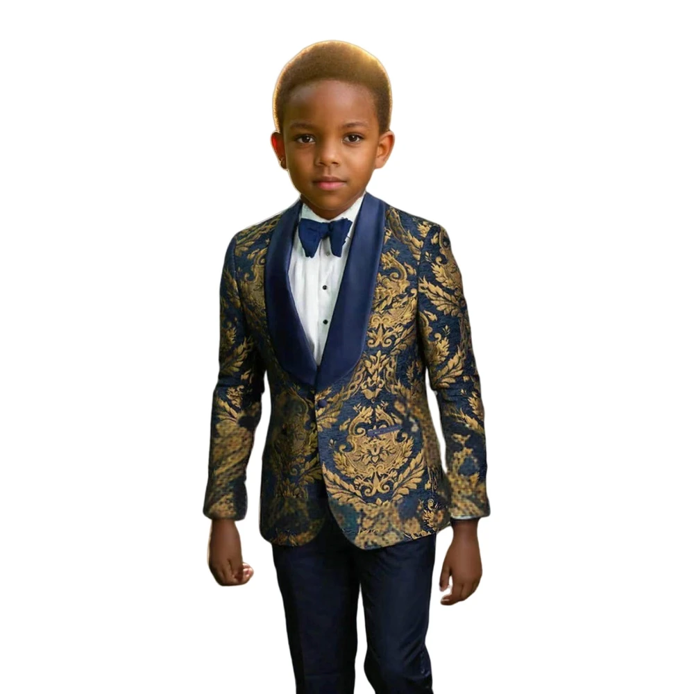 New High Quality Boys 2 Pieces Blazer Pants Set For Birthday Party Classic Child Regular Fit Suits Wedding Ring Bearer Outfit New High Quality Boys 2 Pieces Blazer Pants Set For Birthday Party Classic Child Regular Fit Suits Wedding Ring Bearer Outfit