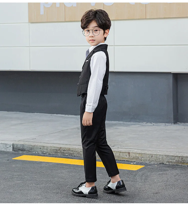 Boy Plaid Vest Blazer Kids Waistcoat Wedding Clothes Set Toddler Formal Dress Suit Child Brooch Shirt Pant Baby Gentlemen Outfit Boy Plaid Vest Blazer Kids Waistcoat Wedding Clothes Set Toddler Formal Dress Suit Child Brooch Shirt Pant Baby Gentlemen Outfit