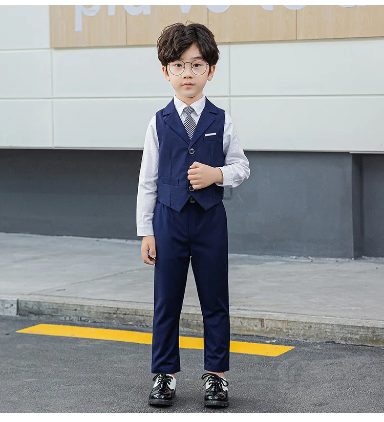 Boy Plaid Vest Blazer Kids Waistcoat Wedding Clothes Set Toddler Formal Dress Suit Child Brooch Shirt Pant Baby Gentlemen Outfit Boy Plaid Vest Blazer Kids Waistcoat Wedding Clothes Set Toddler Formal Dress Suit Child Brooch Shirt Pant Baby Gentlemen Outfit