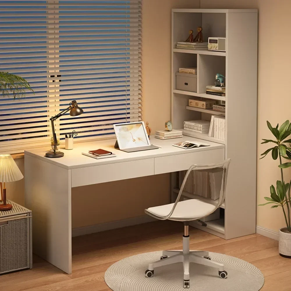 Computer Desk with Drawers Particle Board Office Drawers Desks Long Tables Bedroom Dresser Simple Save Space Study Writing Table