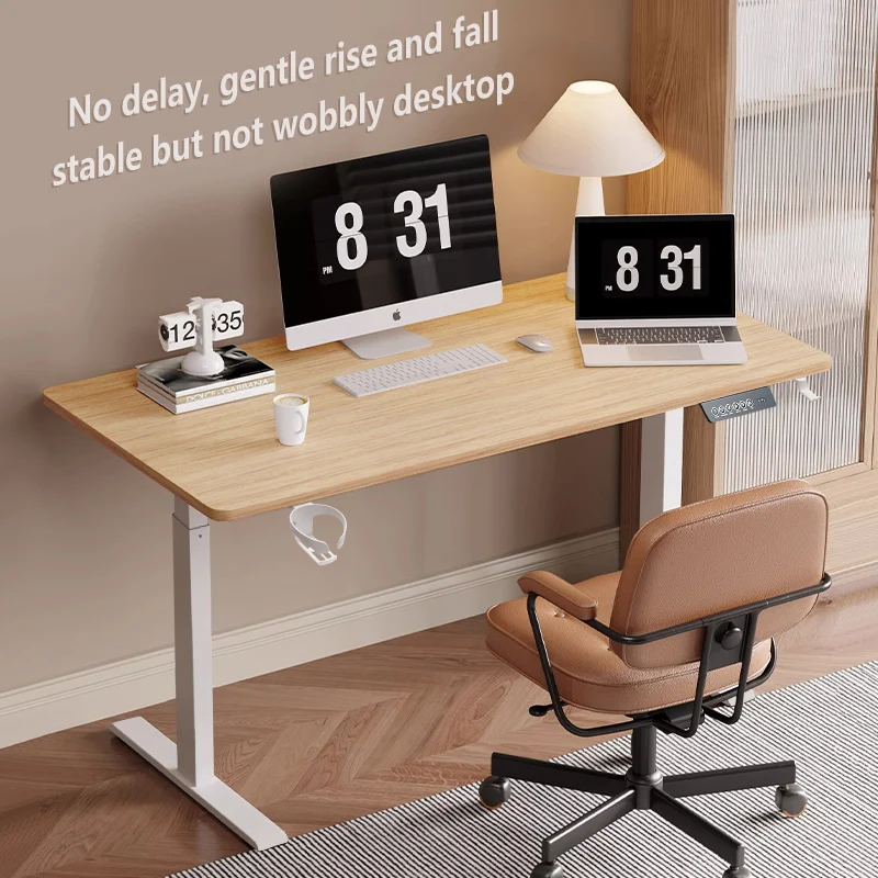 Height Adjustable Desk Motion Electric Sit Stand Up Down Computer Table Modern Lift Motorized Gaming Desktop Home Office Desks