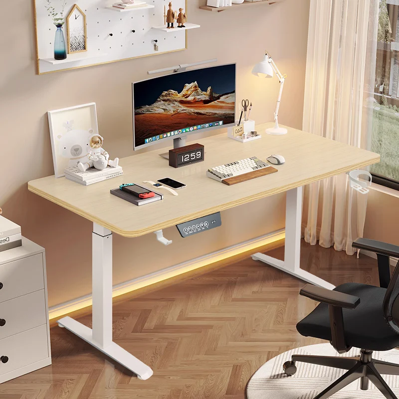 Height Adjustable Desk Motion Electric Sit Stand Up Down Computer Table Modern Lift Motorized Gaming Desktop Home Office Desks