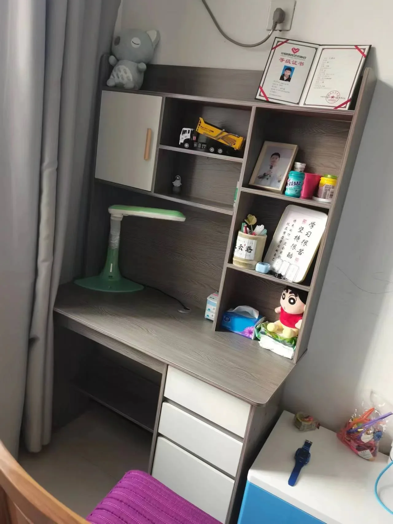 Modern Wooden Computer Desks Bookshelf Integrated Office Furniture Student Study Home Writing Desk Simple Desktop Gaming Table