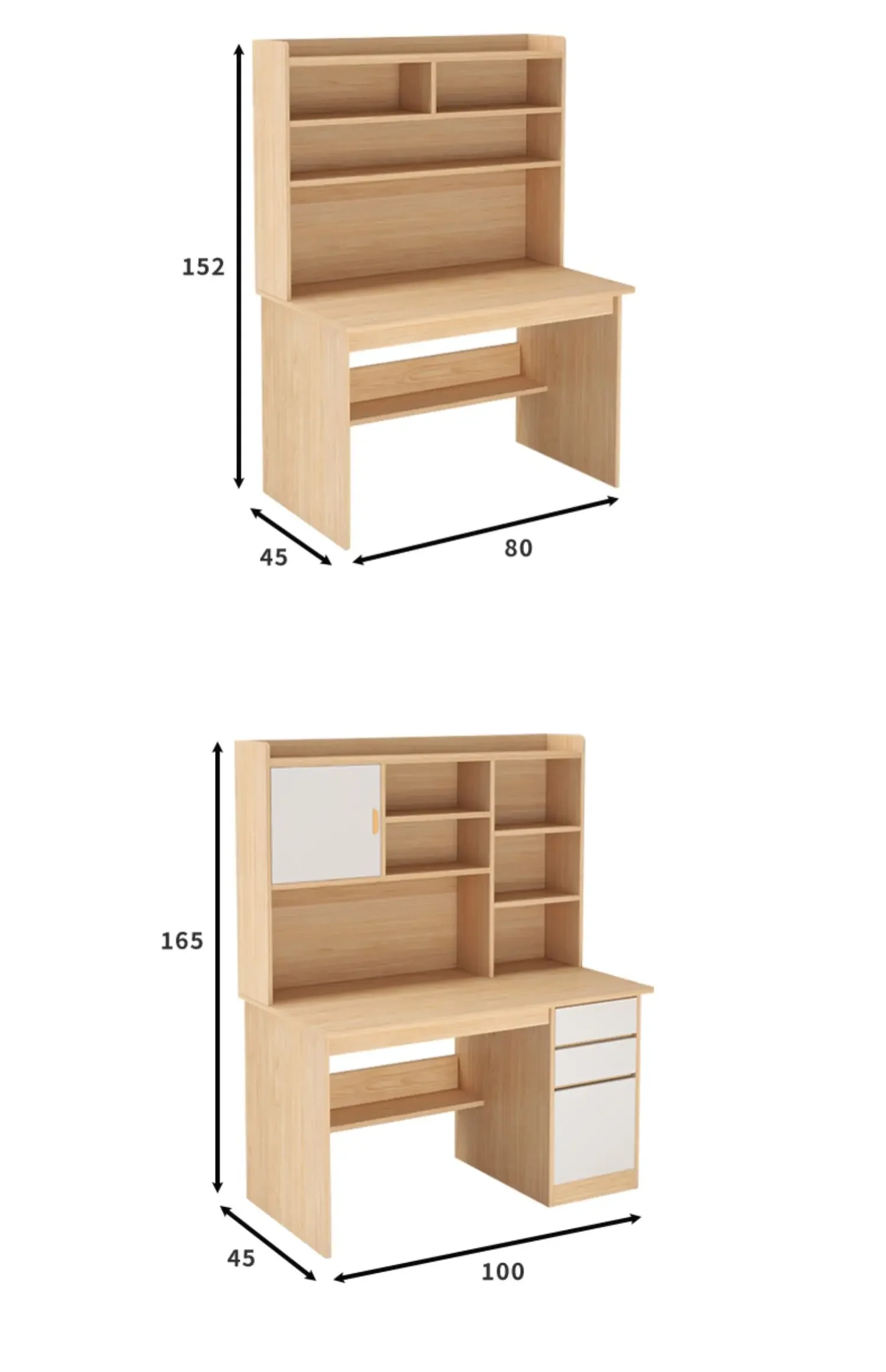 Modern Wooden Computer Desks Bookshelf Integrated Office Furniture Student Study Home Writing Desk Simple Desktop Gaming Table