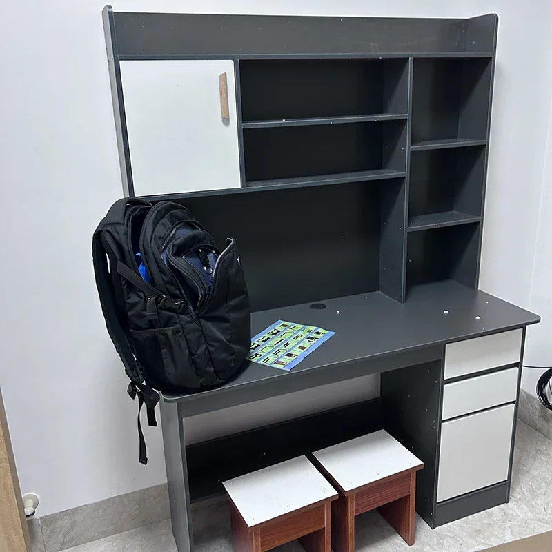 Modern Wooden Computer Desks Bookshelf Integrated Office Furniture Student Study Home Writing Desk Simple Desktop Gaming Table