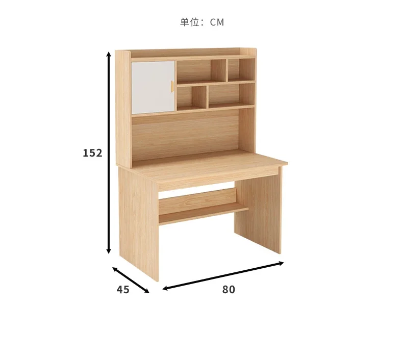 Modern Wooden Computer Desks Bookshelf Integrated Office Furniture Student Study Home Writing Desk Simple Desktop Gaming Table