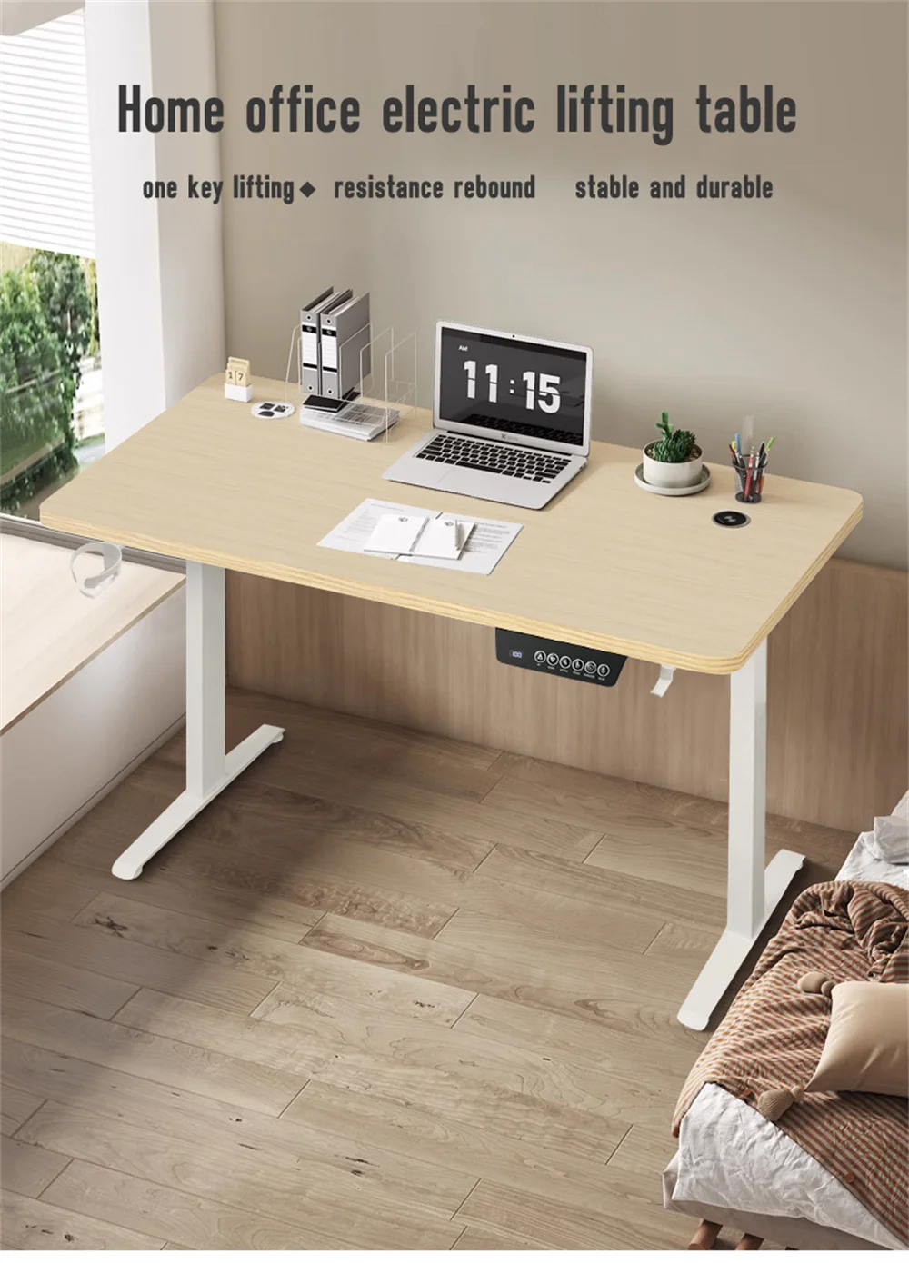 Hot Sell Height-adjustable Desk Standing Desk Motion Desk Smart Computer Desk Study Desk Learning Game Office 120x60cm 140x70cm