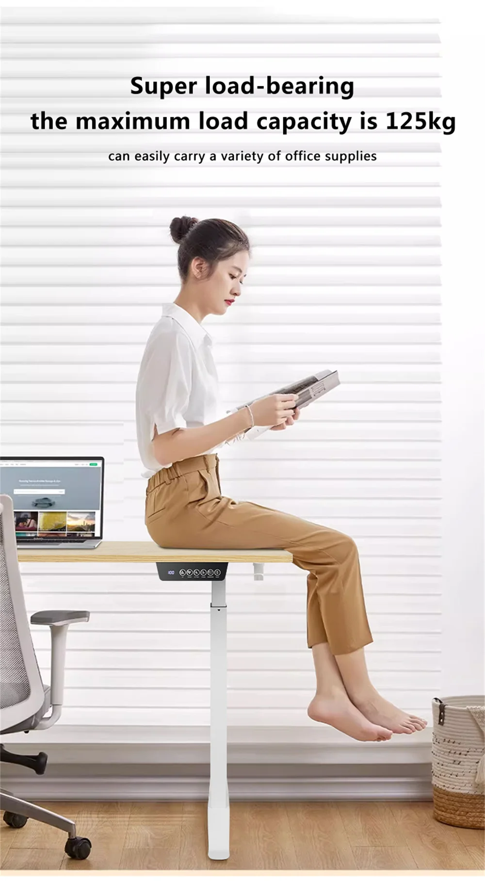 Hot Sell Height-adjustable Desk Standing Desk Motion Desk Smart Computer Desk Study Desk Learning Game Office 120x60cm 140x70cm