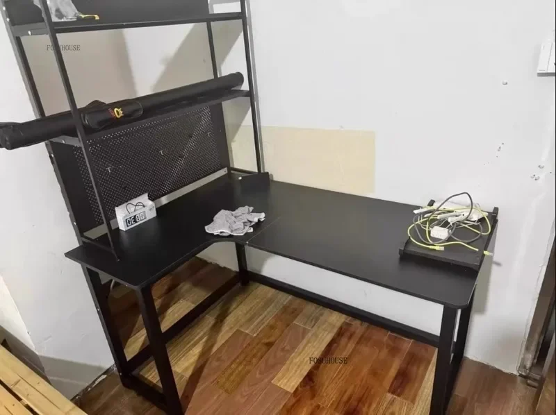 Luxury Desktop Computer Desks Home Student Study Table Bookshelf Integrated Computer Table Bedroom Writing Workbench Furniture Z