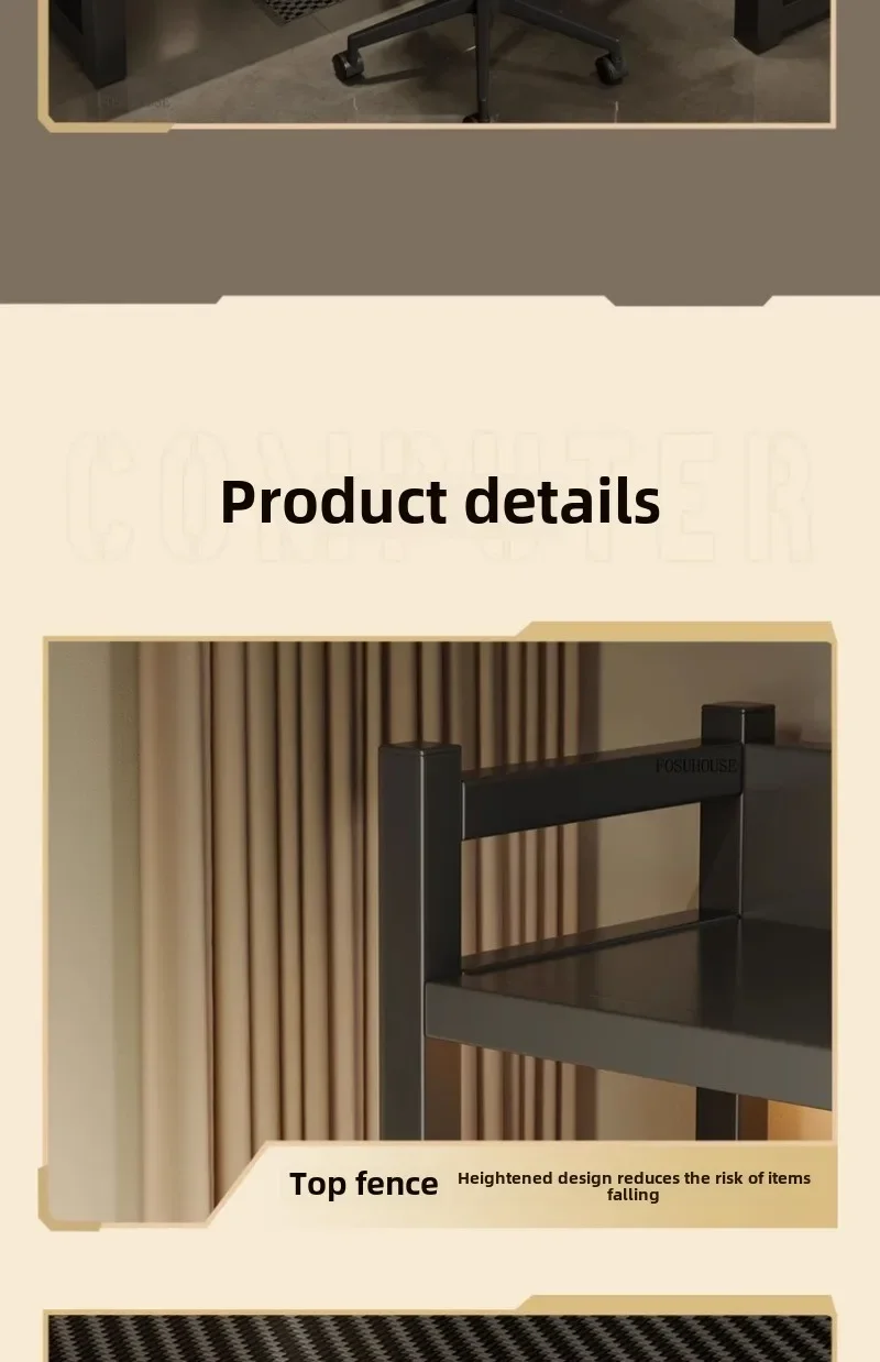 Luxury Desktop Computer Desks Home Student Study Table Bookshelf Integrated Computer Table Bedroom Writing Workbench Furniture Z