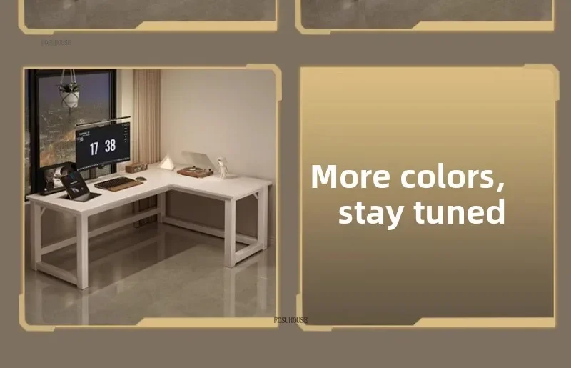 Luxury Desktop Computer Desks Home Student Study Table Bookshelf Integrated Computer Table Bedroom Writing Workbench Furniture Z