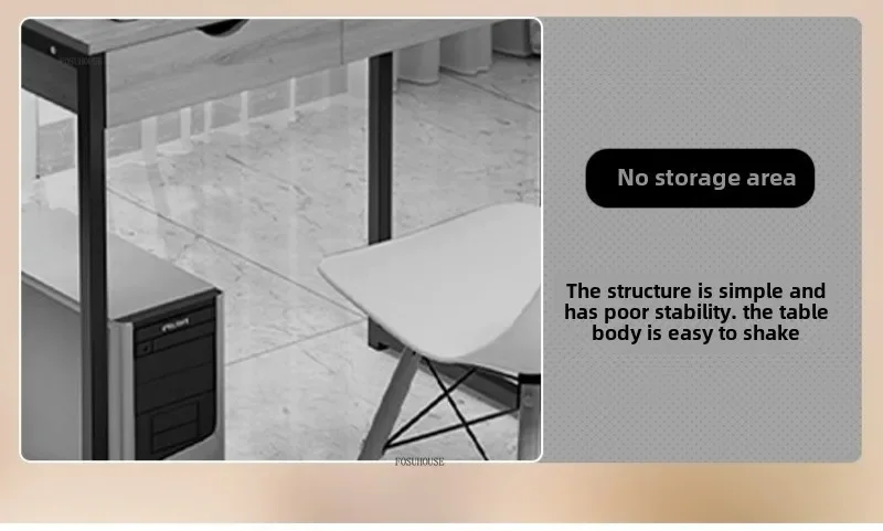 Modern Desktop Computer Desks Hole Board Desk Bookshelf Integrated Bedroom Simple Office Gaming Table Home Student Study Table C