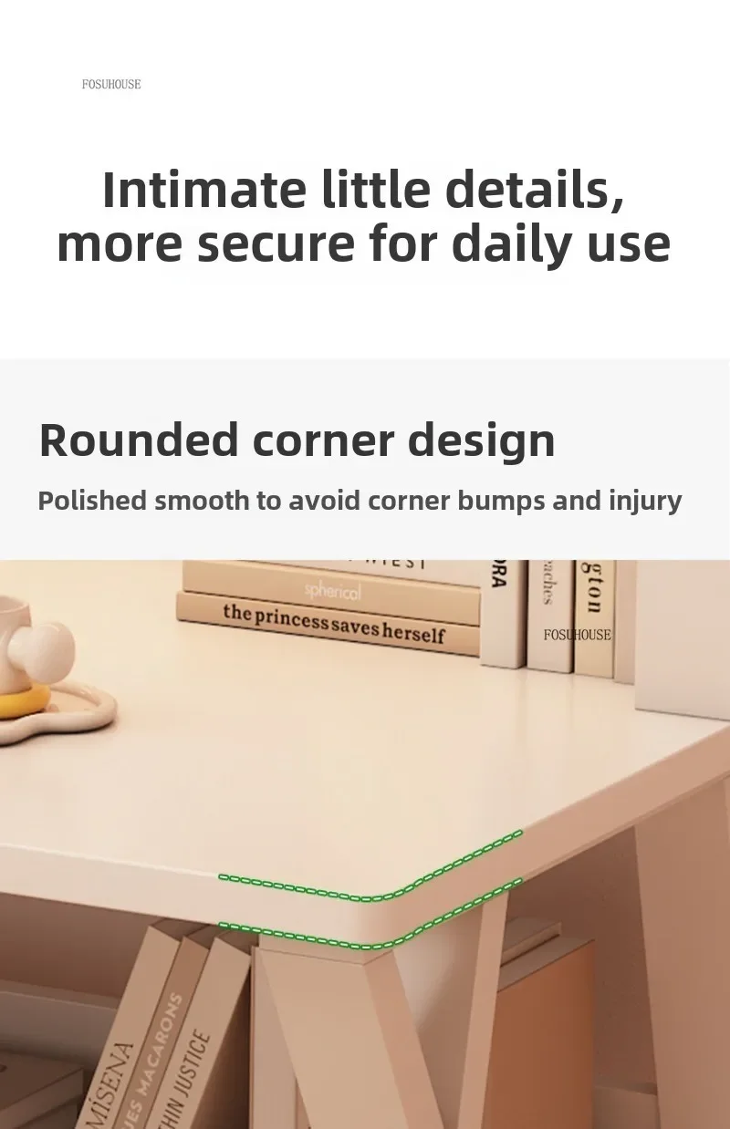 Modern Desktop Computer Desks Hole Board Desk Bookshelf Integrated Bedroom Simple Office Gaming Table Home Student Study Table C