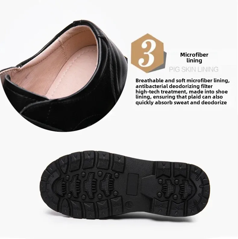 Boys Leather Shoes Fashionable Formal Black Leather Kids School Uniform Shoes Breathable Plastic Sole Comfortable for Primary Sc Boys Leather Shoes Fashionable Formal Black Leather Kids School Uniform Shoes Breathable Plastic Sole Comfortable for Primary Sc