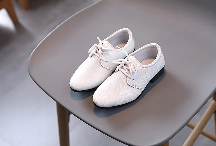 Child Boys Black Leather Shoes Britain Style for Party Wedding Low-heeled Lace-up Kids Fashion Student School Performance Shoes Child Boys Black Leather Shoes Britain Style for Party Wedding Low-heeled Lace-up Kids Fashion Student School Performance Shoes