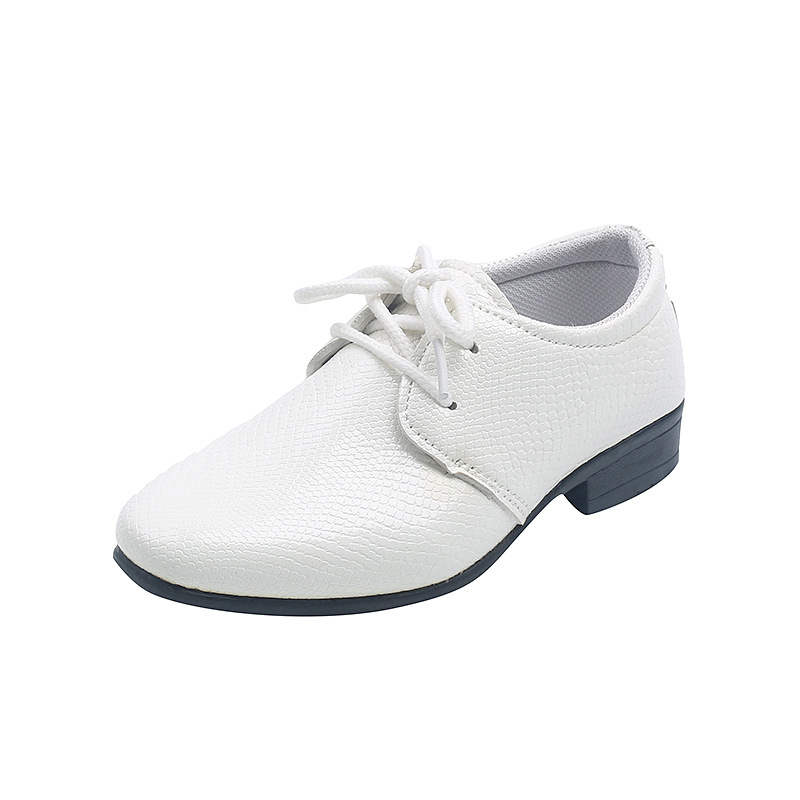 Child Boys Black Leather Shoes Britain Style for Party Wedding Low-heeled Lace-up Kids Fashion Student School Performance Shoes Child Boys Black Leather Shoes Britain Style for Party Wedding Low-heeled Lace-up Kids Fashion Student School Performance Shoes