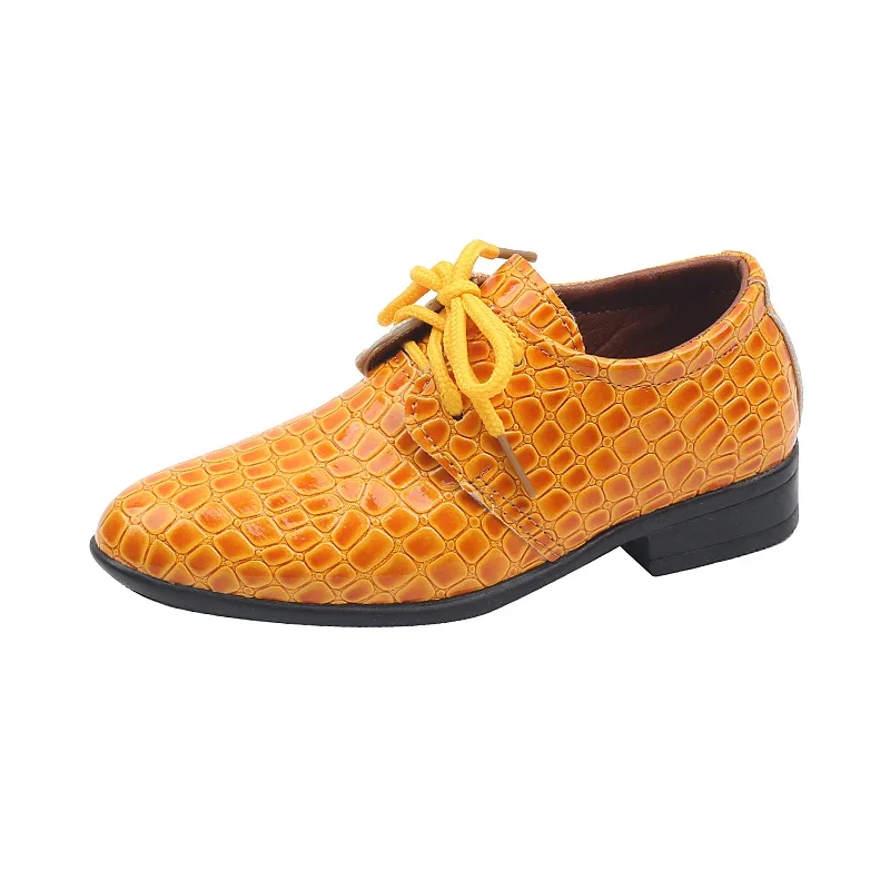 Boys Leather Shoes Spring Autumn Children's Flats Fashion British Style Lace-up Pointed Toe Kid School Uniform Performance Shoes Boys Leather Shoes Spring Autumn Children's Flats Fashion British Style Lace-up Pointed Toe Kid School Uniform Performance Shoes