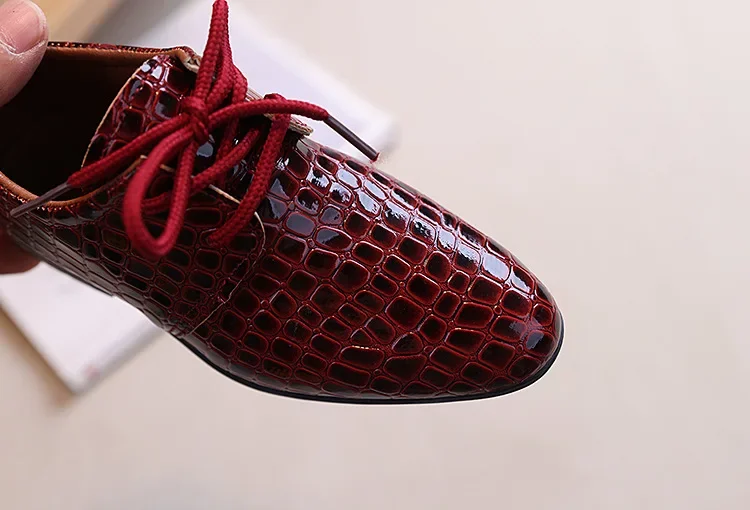 Boys Leather Shoes Spring Autumn Children's Flats Fashion British Style Lace-up Pointed Toe Kid School Uniform Performance Shoes Boys Leather Shoes Spring Autumn Children's Flats Fashion British Style Lace-up Pointed Toe Kid School Uniform Performance Shoes