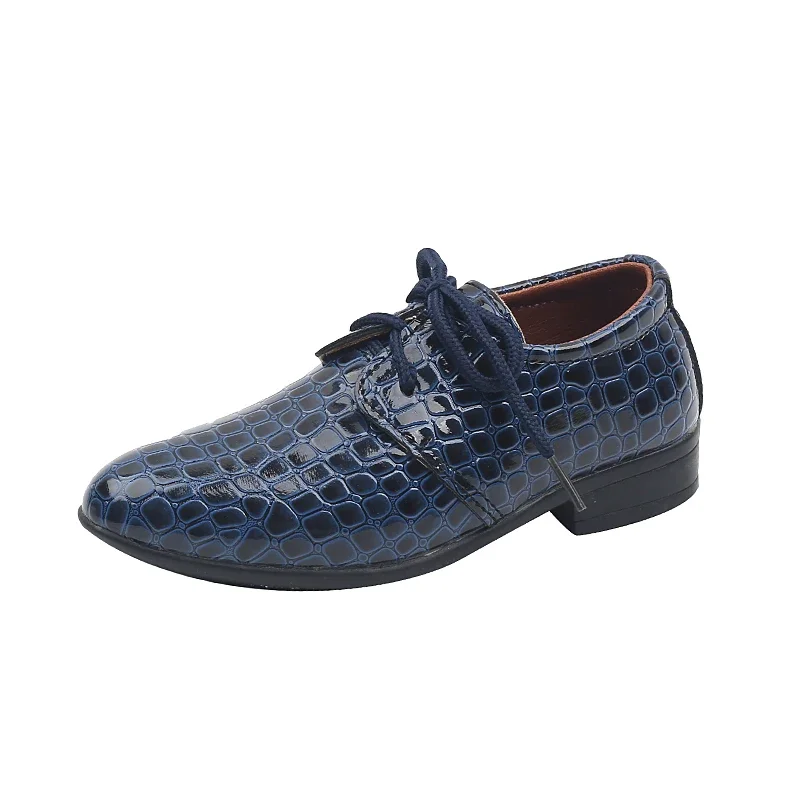 Boys Leather Shoes Spring Autumn Children's Flats Fashion British Style Lace-up Pointed Toe Kid School Uniform Performance Shoes Boys Leather Shoes Spring Autumn Children's Flats Fashion British Style Lace-up Pointed Toe Kid School Uniform Performance Shoes