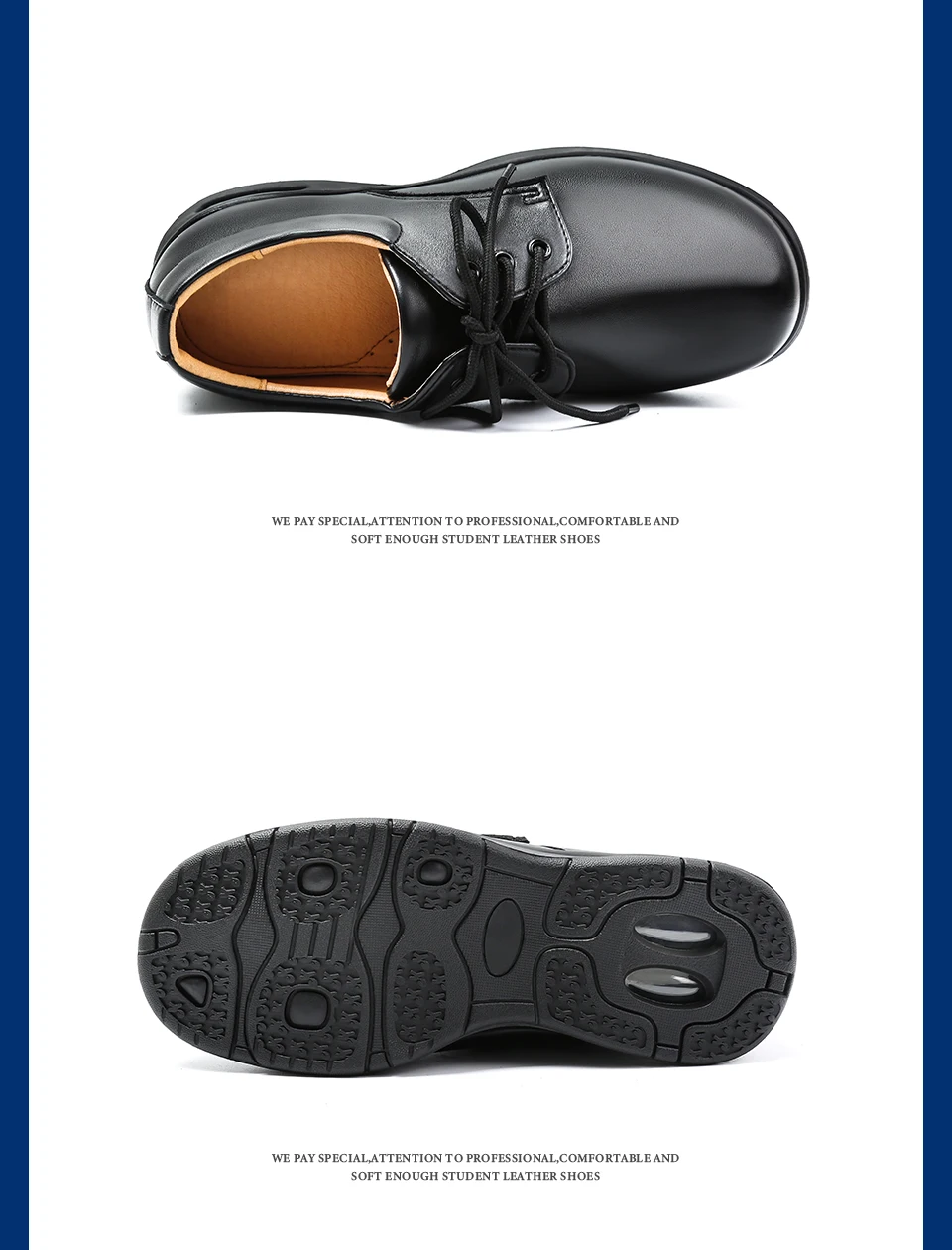 Campus Shoe Child Girl Middle School Student Shoe Children Boy Leather Shoes Early Boys Dress Shoes Soft Bottom Black High Kids