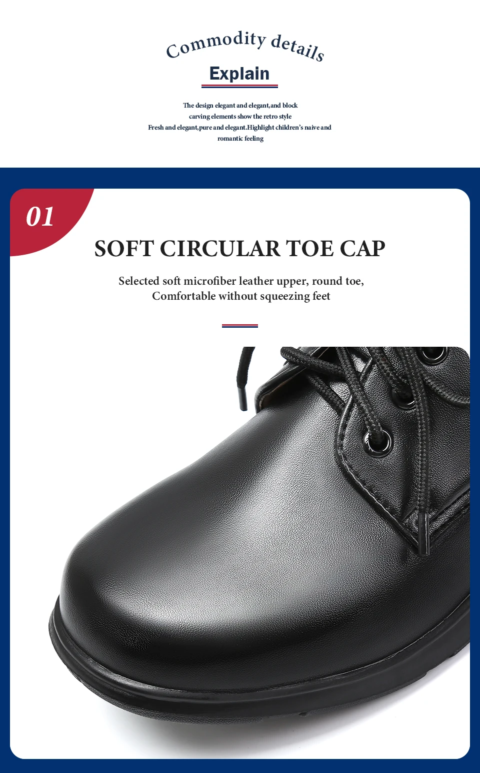Campus Shoe Child Girl Middle School Student Shoe Children Boy Leather Shoes Early Boys Dress Shoes Soft Bottom Black High Kids
